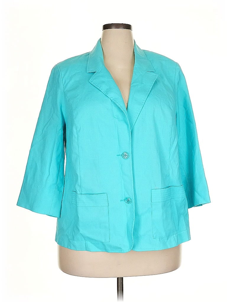 Alfred Dunner Teal Blazer Size 18W - photo 1