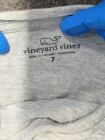 Vineyard Vines 100% Cotton Gray Short Sleeve T-Shirt Size 7
