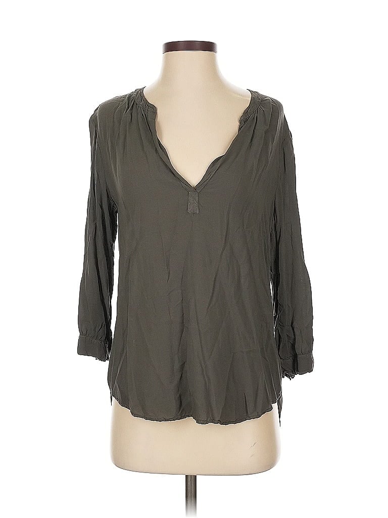 Pre-owned Velvet By Graham & Spencer 3/4 Sleeve Blouse In Gray
