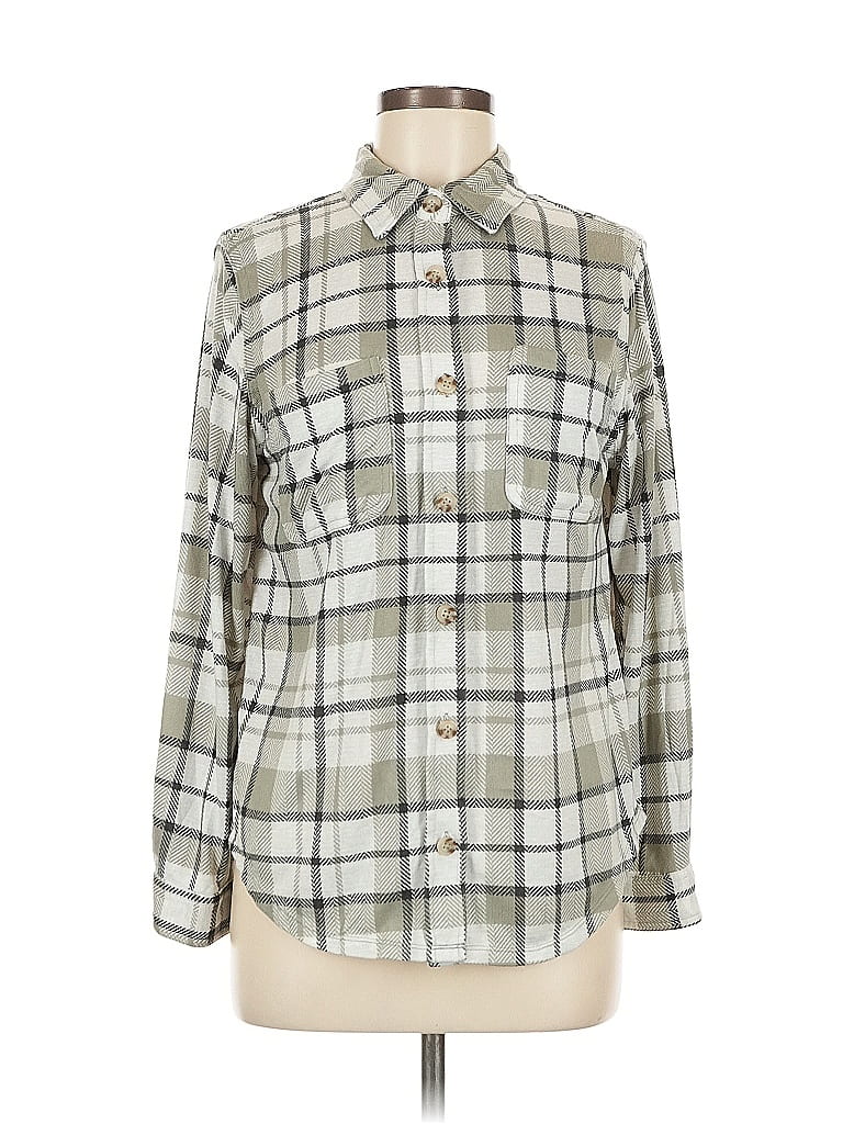 Pre-owned C&c California Long Sleeve Button Down Shirt In White