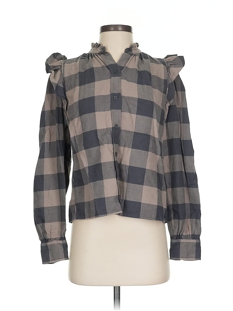 Click to view more detailed imagery on our partner's website Pre-owned Wilfred Free Long Sleeve Blouse In Gray