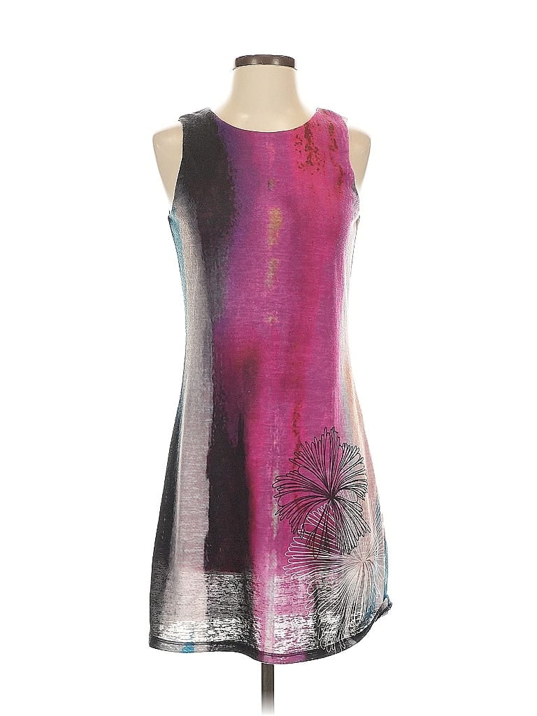 Desigual 100% Polyester Graphic Purple Cocktail Dress Size S - photo 1