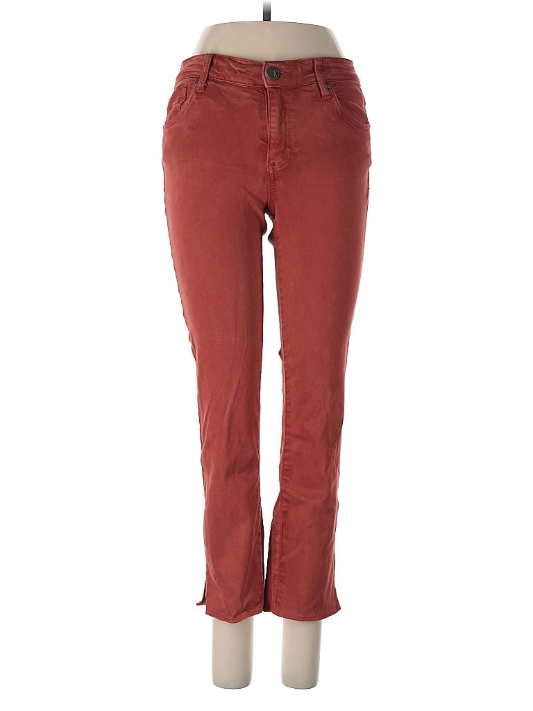Pre-owned Kut From The Kloth Casual Pants In Burgundy