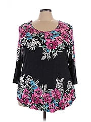 Jm Collection 3/4 Sleeve T Shirt
