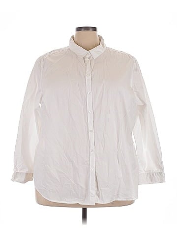 Ellos Long Sleeve Button-Down Shirt (view 1)