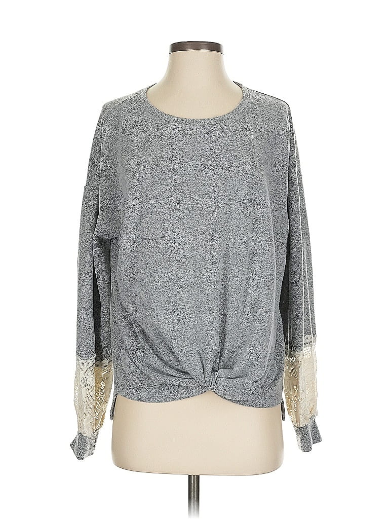 Pre-owned Altar'd State Pullover Sweater In Gray