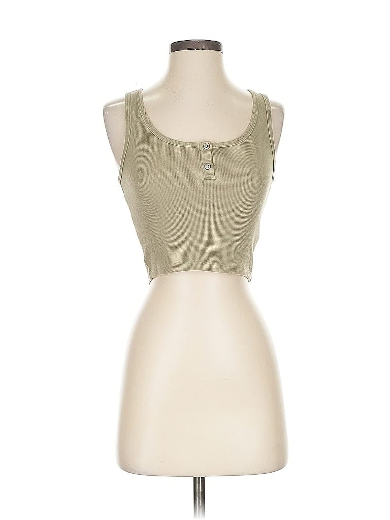 Pre-owned Sunday Best Tank Top Tan Strapless Neckline Tops In Brown