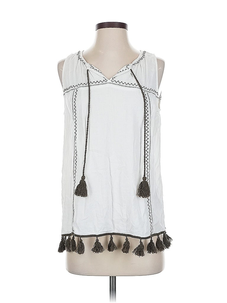 Pre-owned Ann Taylor Loft Outlet Sleeveless Blouse In Silver