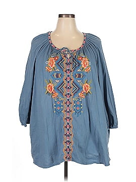 Johnny Was 3/4 Sleeve Blouse