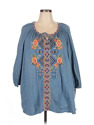 Johnny Was 3/4 Sleeve Blouse (view 1)