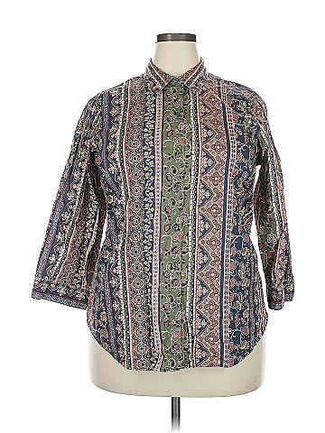 Coldwater Creek 3/4 Sleeve Button-Down Shirt (view 1)