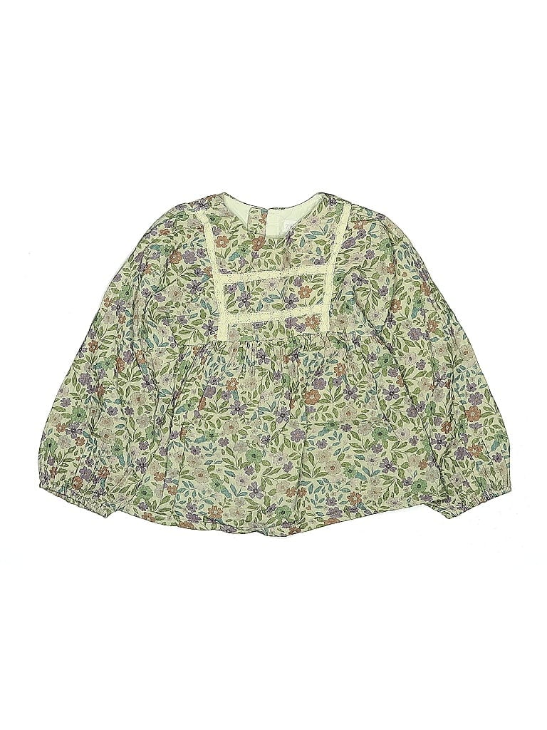 Zara Baby Green 3/4 Sleeve Blouse Size 5 - photo 1