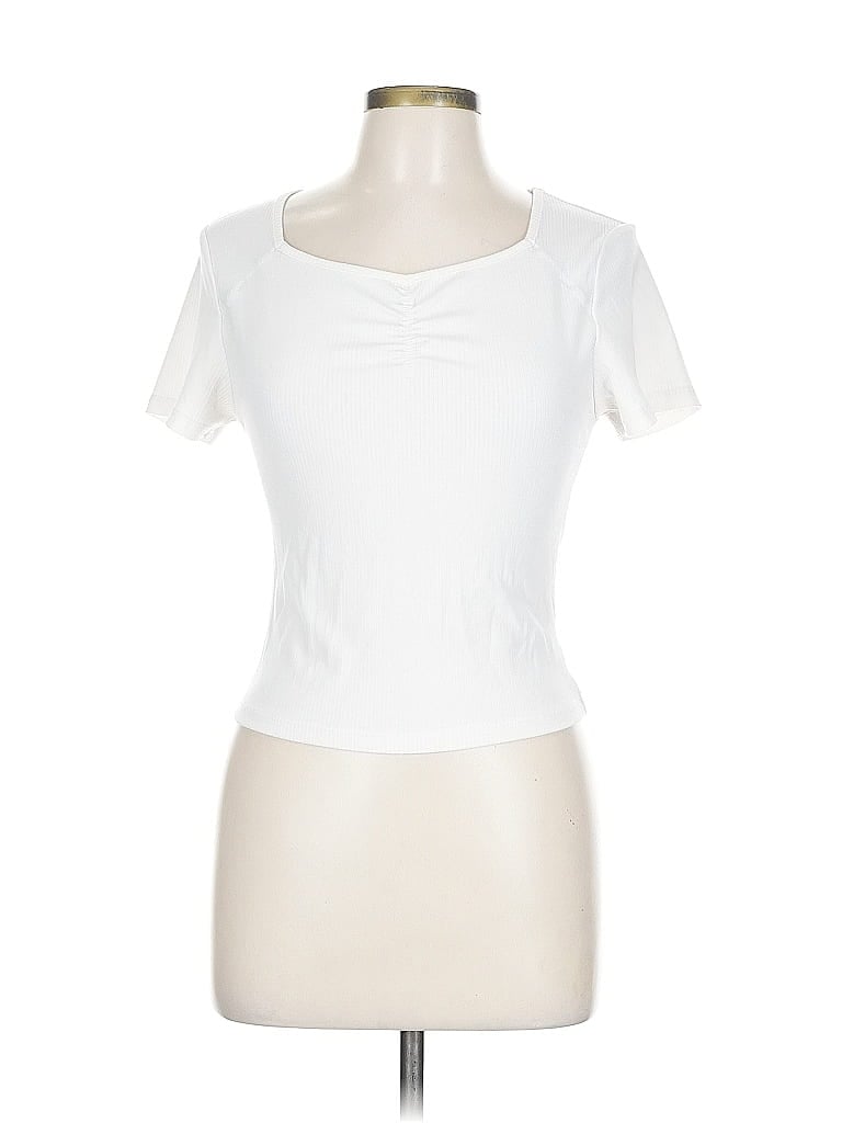 Pre-owned Shein Short Sleeve T-shirt In White