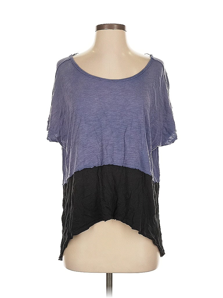 WE THE FREE Pre-owned Short Sleeve Top Purple Scoop Neck Tops