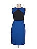 Diane von Furstenberg Color Block Blue Cocktail Dress Size 6 - photo 1