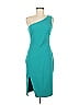 Likely Solid Teal Blue Cocktail Dress Size 6 - photo 1