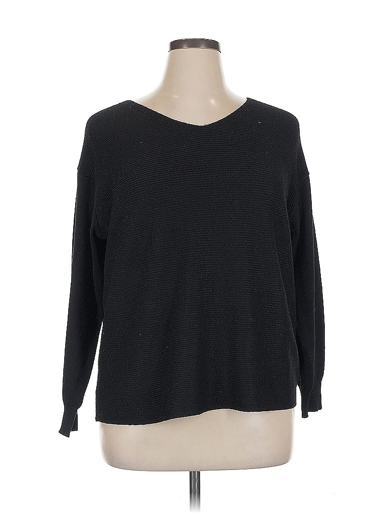 Pre-owned Ella Moss Pullover Sweater In Black