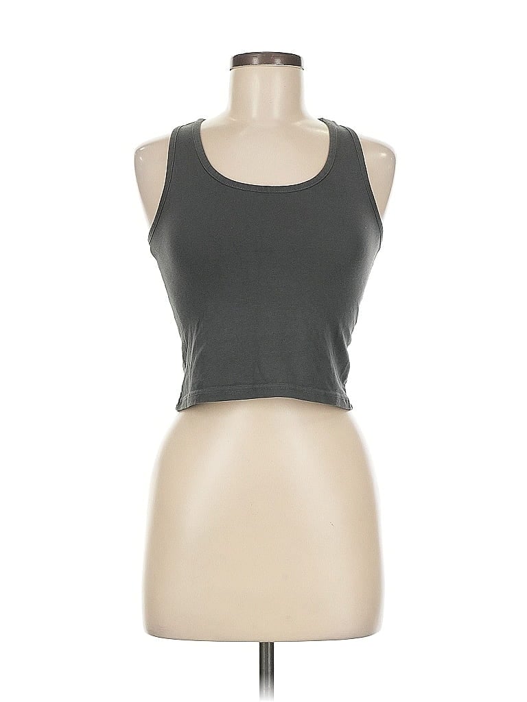 Pre-owned Unbranded Tank Top Gray Halter Neckline Tops