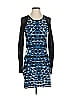 Parker Graphic Blue Cocktail Dress Size S - photo 1