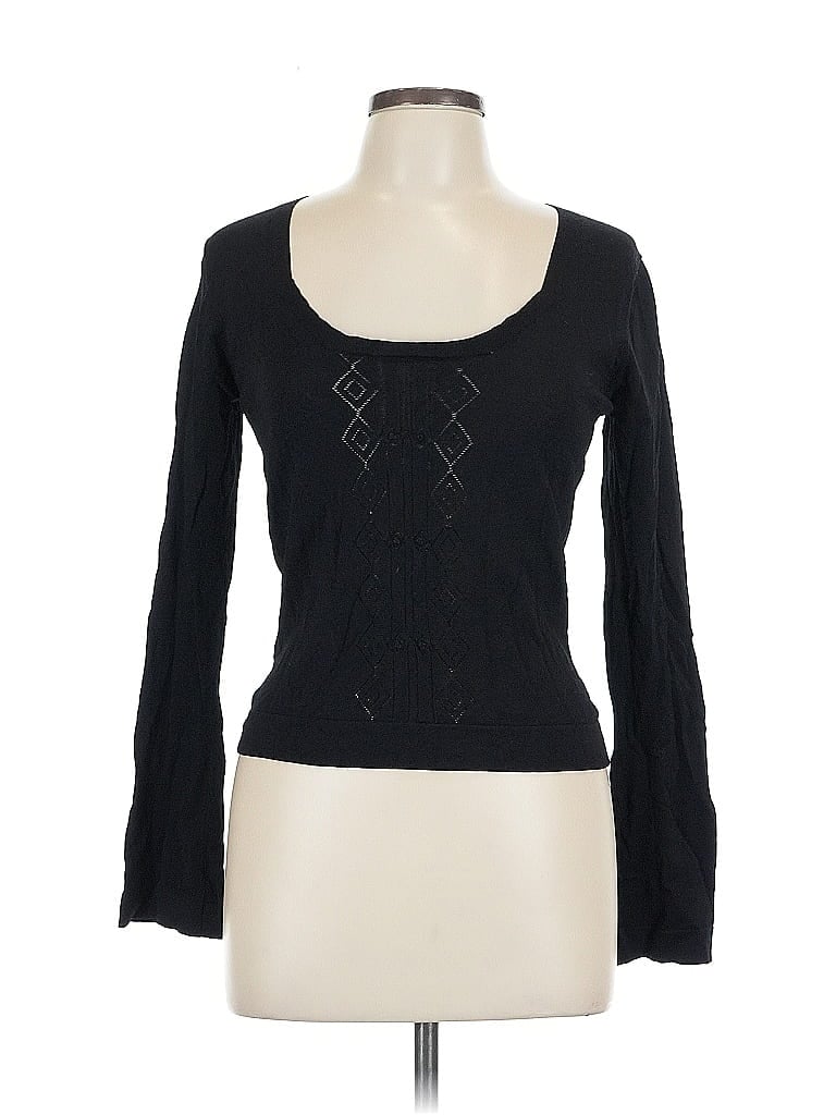 Pre-owned Max Studio Cardigan Sweater In Black