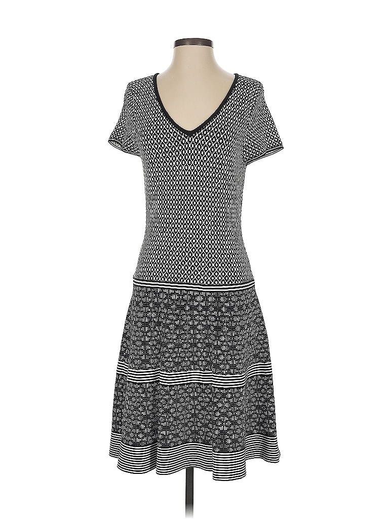 Nanette Lepore Houndstooth Gray Casual Dress Size S - photo 1