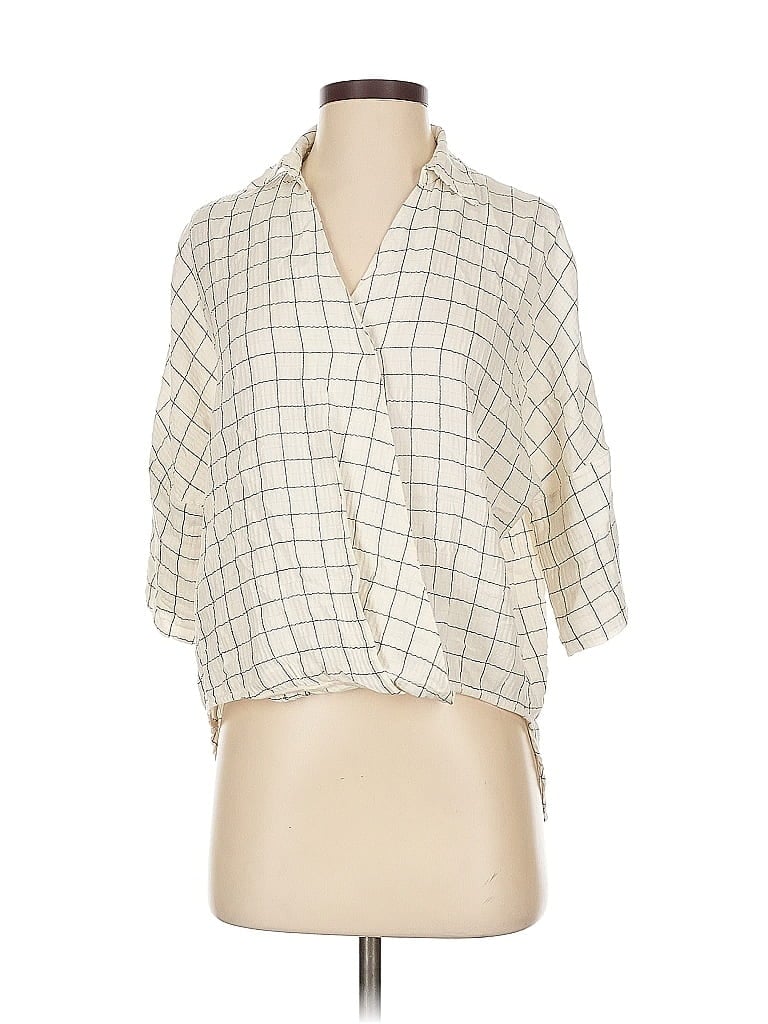 Lou & Grey Ivory 3/4 Sleeve Blouse Size XS - photo 1