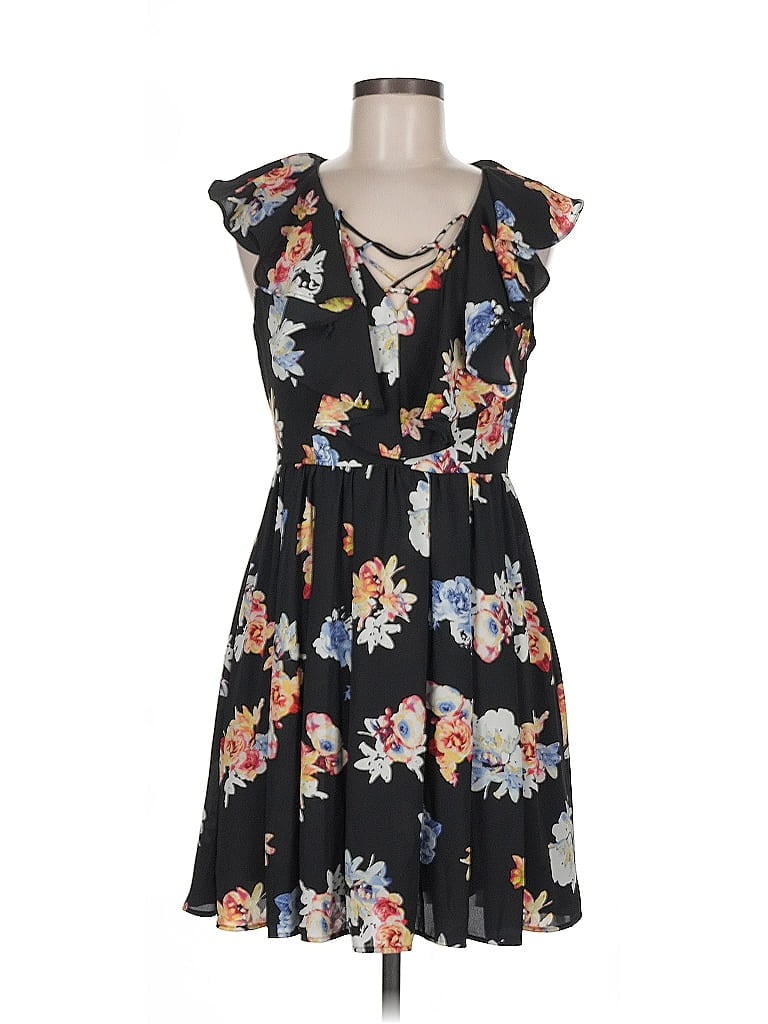 Pre-owned Express Casual Dress In Black