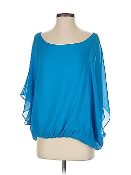 Alice + Olivia 3/4 Sleeve Silk Top