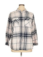 Roaman's 3/4 Sleeve Button Down Shirt