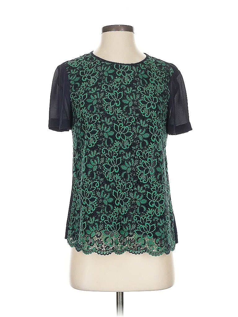 J.Crew Collection Green Short Sleeve Blouse Size 2 - photo 1