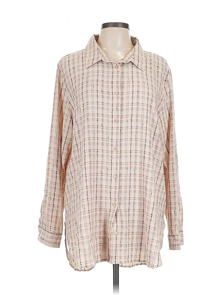 Pre-owned Calvin Klein Long Sleeve Blouse In Brown