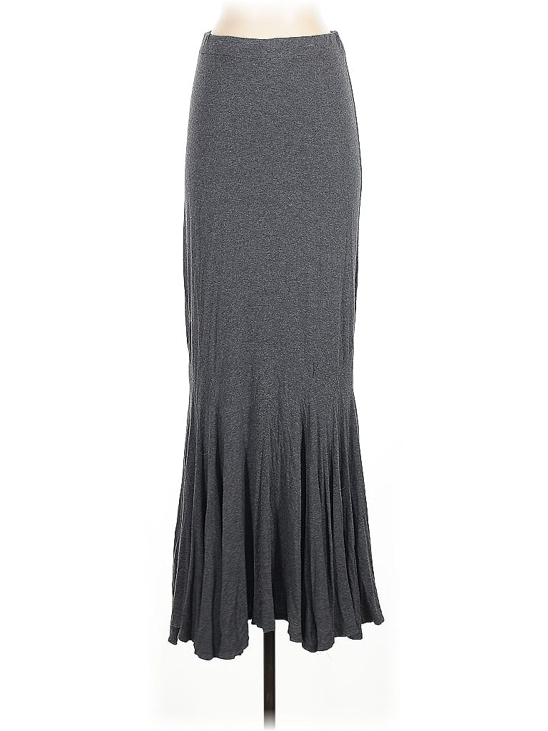 Eri + Ali Solid Gray Casual Skirt Size S - photo 1