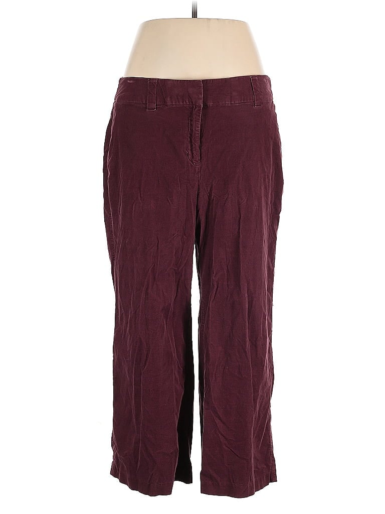 Pre-owned Lane Bryant Casual Pants In Burgundy