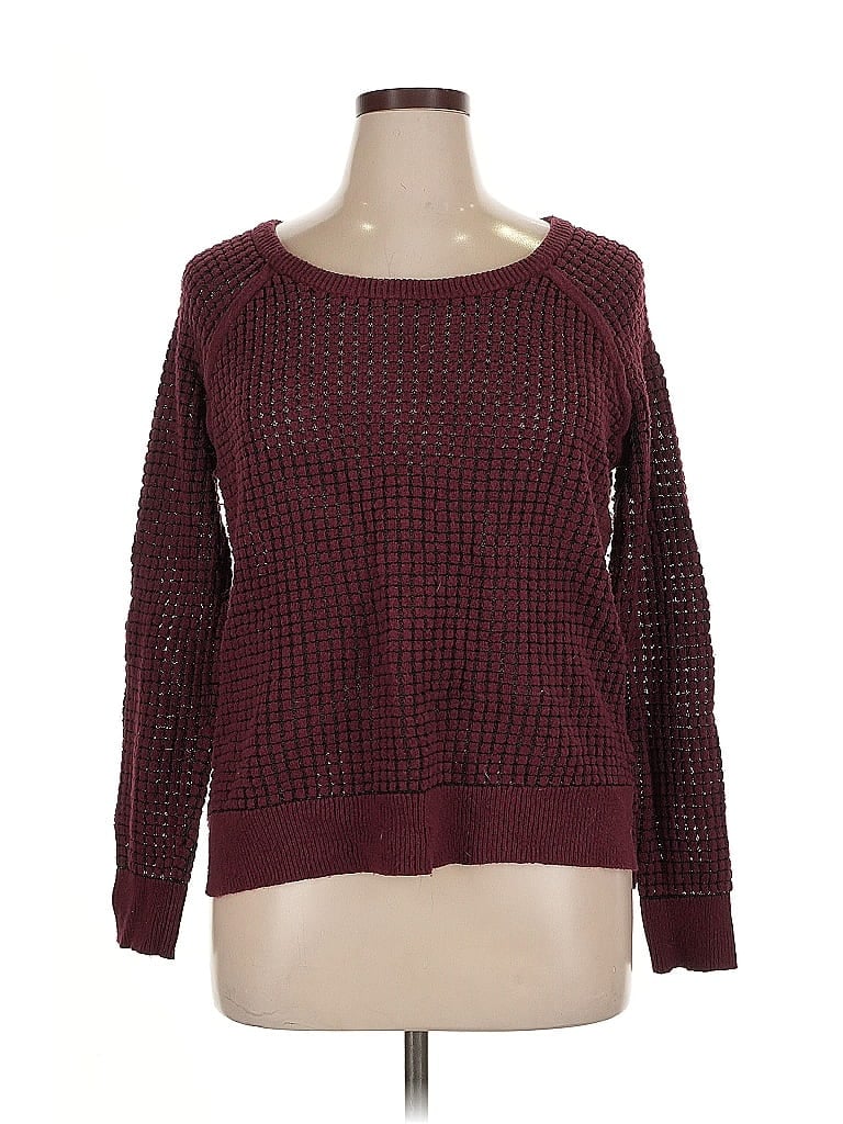 Pre-owned A.n.a. A New Approach Pullover Sweater In Burgundy