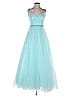 Mac Duggal 100% Polyester Teal Cocktail Dress Size 2 - photo 1