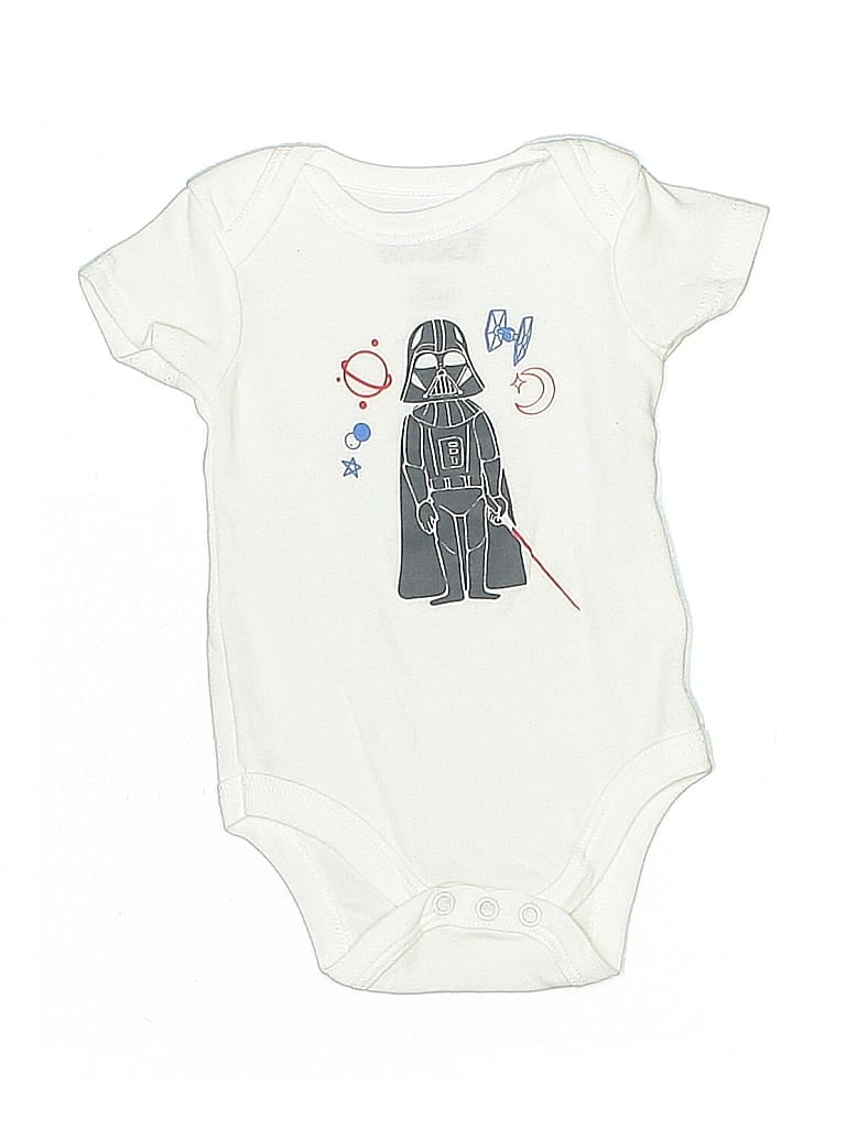 Star Wars Graphic Ivory Short Sleeve Onesie Size 3-6 mo - photo 1