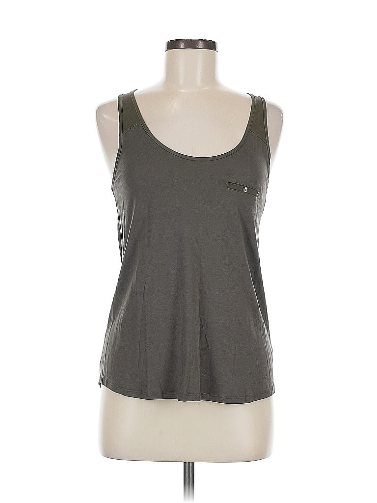 Click to view more detailed imagery on our partner's website Pre-owned Rw&co Tank Top Gray Solid Pattern Scoop Neck Tops