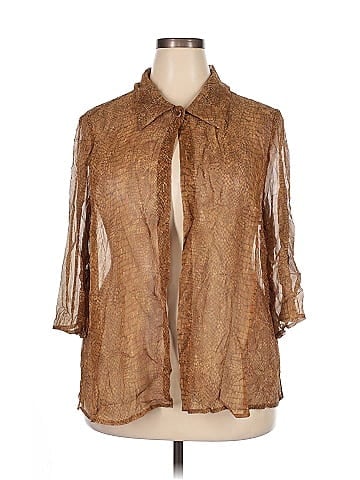 Maggy London 3/4 Sleeve Silk Top (view 1)