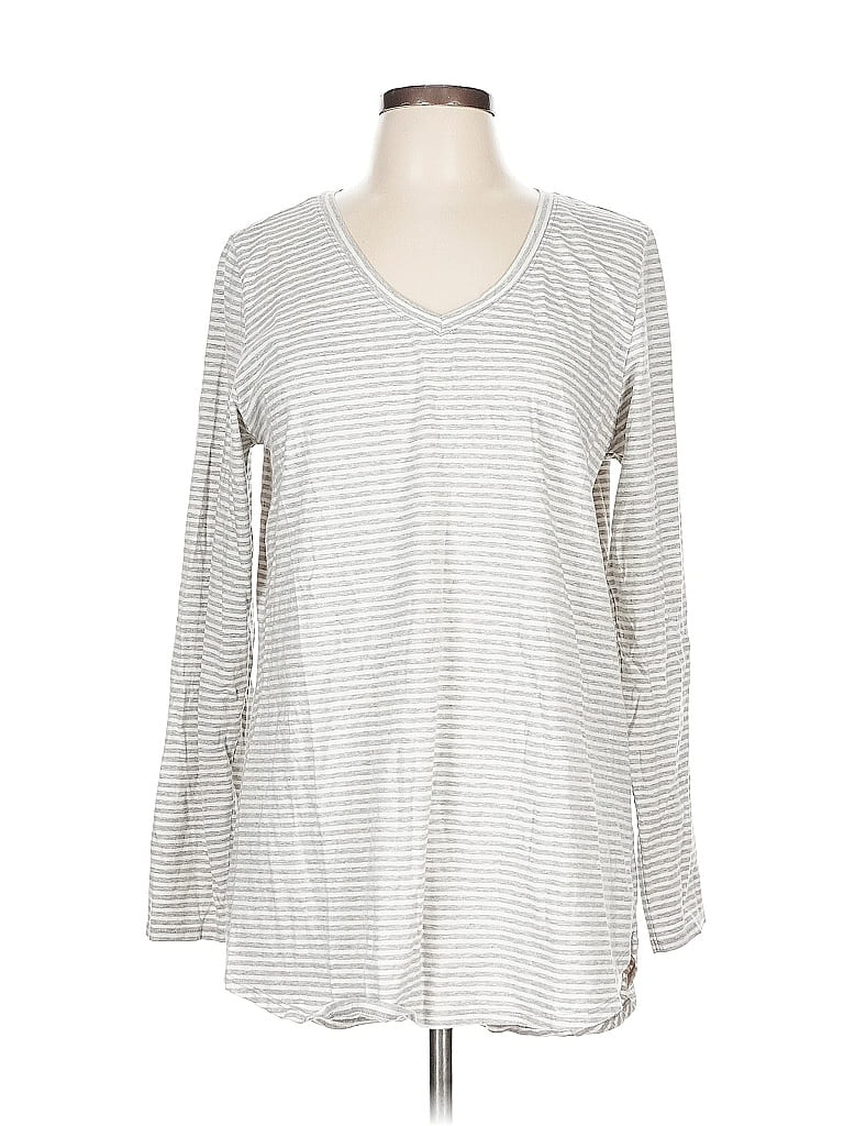 Pre-owned Soft Surroundings 3/4 Sleeve T-shirt In Silver