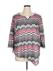 Alfred Dunner 3/4 Sleeve T Shirt