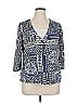 Christopher & Banks 100% Cotton Blue Cardigan Size XL - photo 1