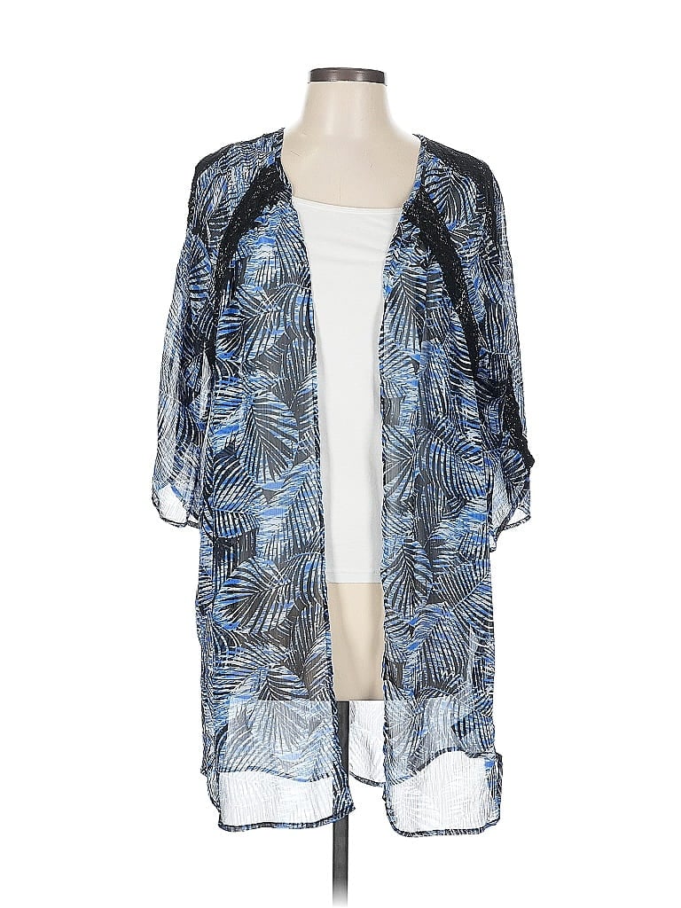 Pre-owned Express Cardigan Sweater In Blue