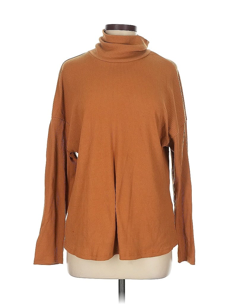 PRETTYGARDEN Pre-owned Turtleneck Sweater In Brown