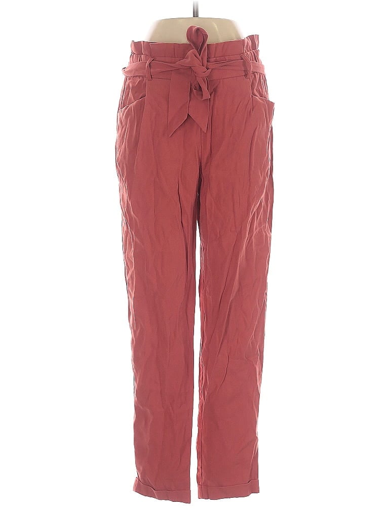 Pre-owned Zara Trf Casual Pants In Burgundy