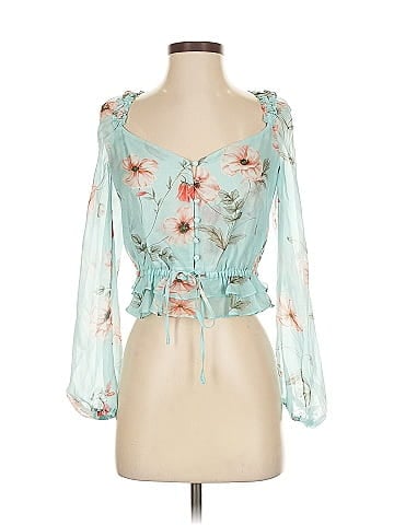 Intermix 3/4 Sleeve Silk Top (view 1)