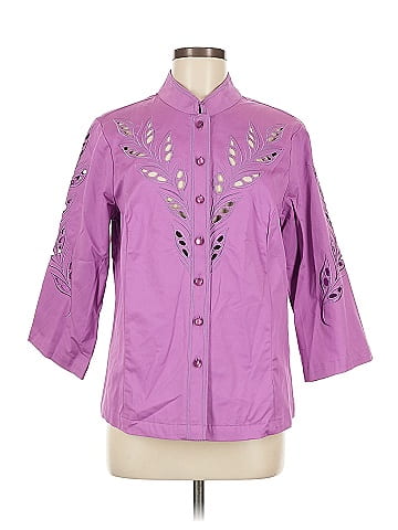 Bob Mackie 3/4 Sleeve Button-Down Shirt (view 1)