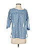 Ann Taylor LOFT 100% Polyester Blue 3/4 Sleeve Blouse Size S - photo 1