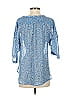 Ann Taylor LOFT 100% Polyester Blue 3/4 Sleeve Blouse Size S - photo 2