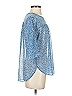 Ann Taylor LOFT 100% Polyester Blue 3/4 Sleeve Blouse Size S - photo 4
