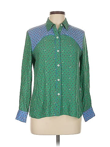 Made with Tender Loving Care by HVN Long Sleeve Silk Top (view 1)